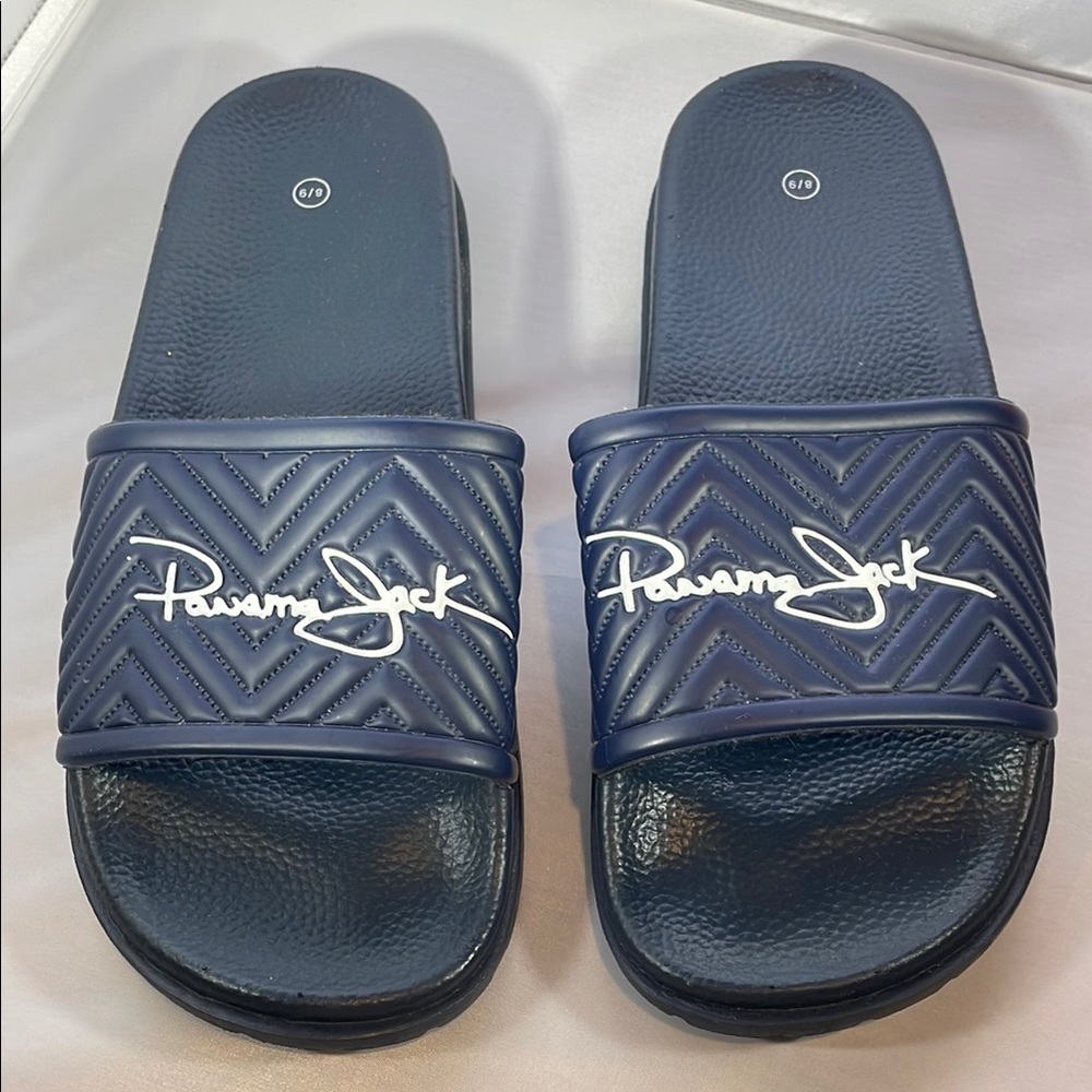 Navy Blue Slide Sandals
